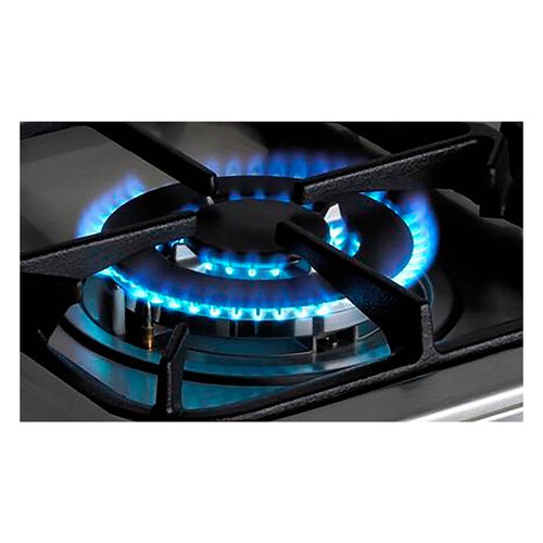 Cocina independiente a gas natural MEIRELES E541X INOX, 3 fuegos. H: 82cm, A: 54cm, F: 60cm.