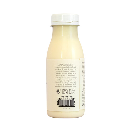 PASTORET Kéfir de leche de vacas de pasto con mango 250 g.