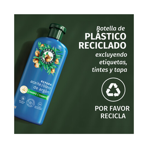 HERBAL ESSENCES Champú reparador con aceite de argán, para cabellos dañados 350 ml