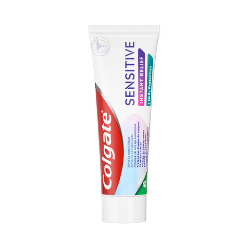 COLGATE Sensitive Pasta de dientes con flúor, para el alivio inmediato de la sensibilidad dental 75 ml.