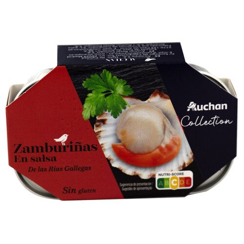 PRODUCTO ALCAMPO Collection Zamburiñas de las rías Gallegas en salsa 65 g.