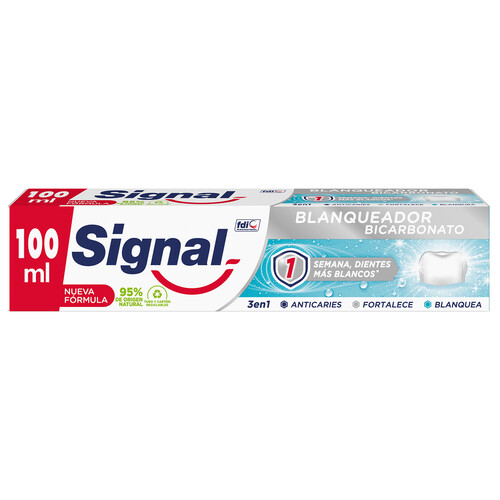 SIGNAL Pasta de dientes con flúor y minerales y acción blanqueante 100 ml.