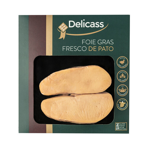 DELICASS Foie gras fresco de pato 2 x 50 g.