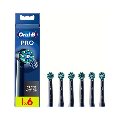 Pack de 6 cabezales de recambio Braun ORAL-B Cross Action.