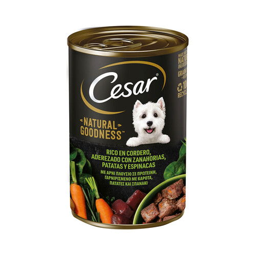 CESAR Comida húmeda natural de cordero CÉSAR lata 400 g.