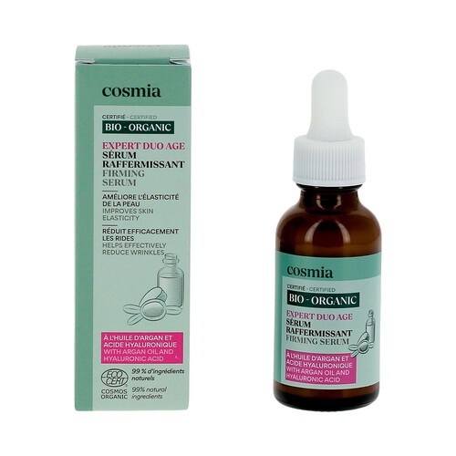 COSMIA Bio expert duo age Sérum facial reafirmante con aceite de argán y ácido Hialurónico 30 ml