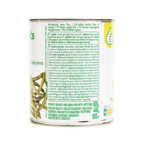 PRODUCTO ECONÓMICO ALCAMPO Judías verdes finas 440 g.