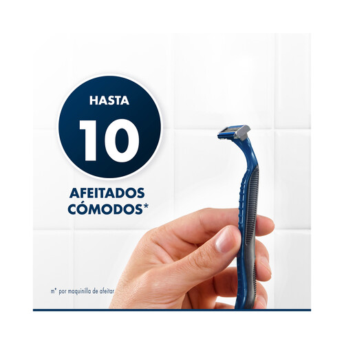 GILLETTE Blue 3 smooth Maquinilla de afeitar desechable con cabezal pivotante de 3 hojas 16 uds.