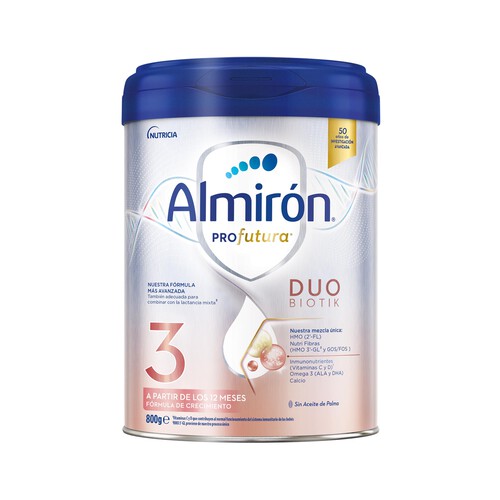 ALMIRÓN Leche (3) de crecimiento, a partir de 12 meses ALMIRÓN Profutura 800 g.