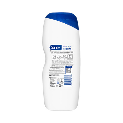 SANEX Cuidado experto aceite Gel hidratante para ducha o baño, para todo tipo de pieles, incluso la seca 600 ml.