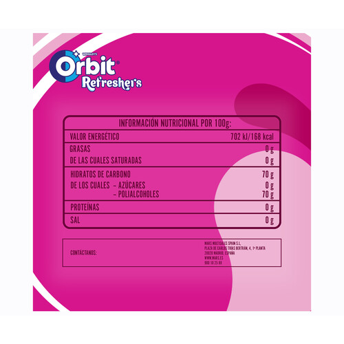 ORBIT Refreshers Chicles 30 uds x 67 g. 