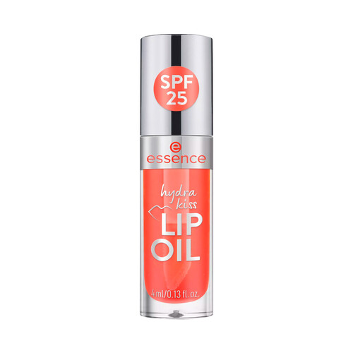 ESSENCE Hydra kiss tono 04 Pocketful of sunshine Aceite de labios con FPS 25 y acabado naranja.