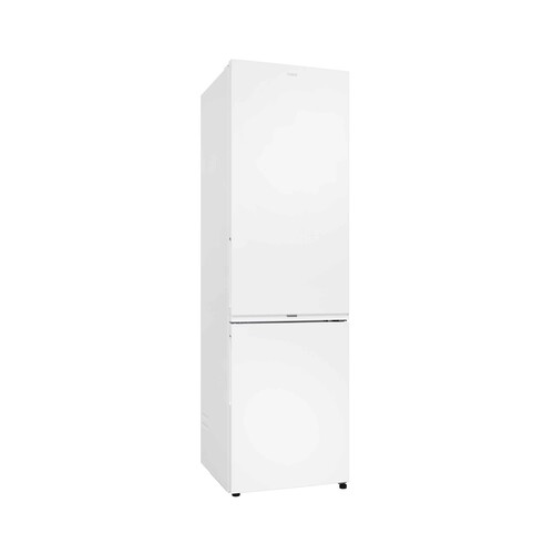 Frigorífico combi 205cm CANDY CNCQ2T620EW color blanco, NO FROST, clasificación energética: E, H: 205cm, A: 59,5cm, F: 66,7cm, capacidad total: 409L.