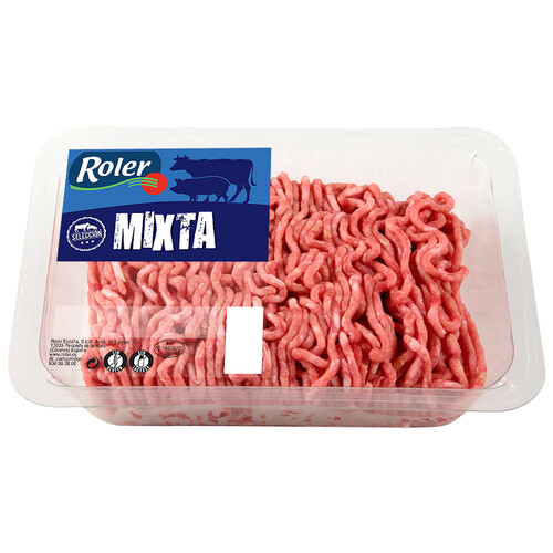 ROLER Selección Bandeja de preparado de carne picada (burger meat) mixta (vacuno-cerdo) 400 g.