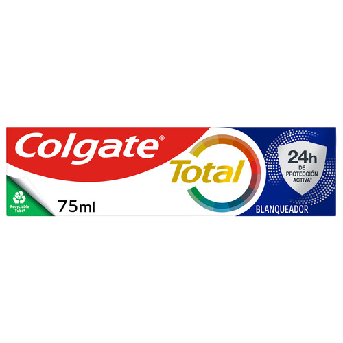 COLGATE Total blanqueador Pasta de dientes con protección 8 en 1 y acción blanqueante COLGATE 75 ml.