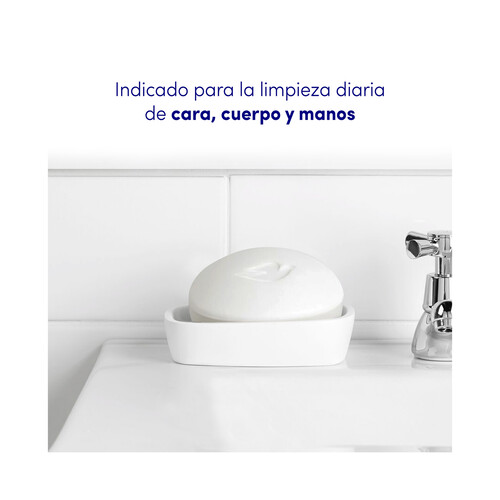 DOVE Beauty Pastilla de jabón de tocador con 1/4 de crema hidratante  2 x 90 g.