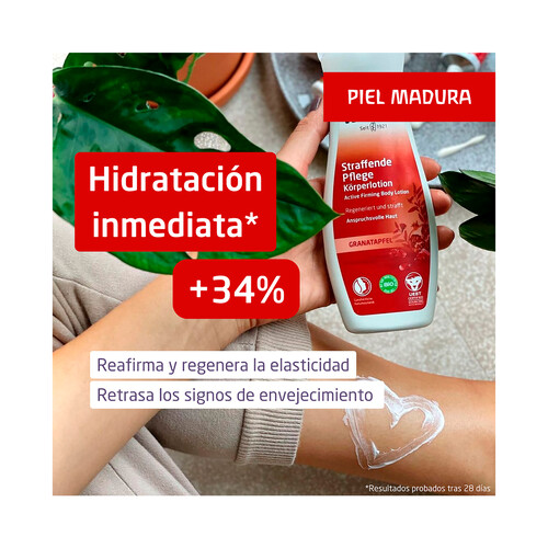 WELEDA Leche corporal reafirmante, que mejora la elasticidad, para pieles maduras 200 ml.