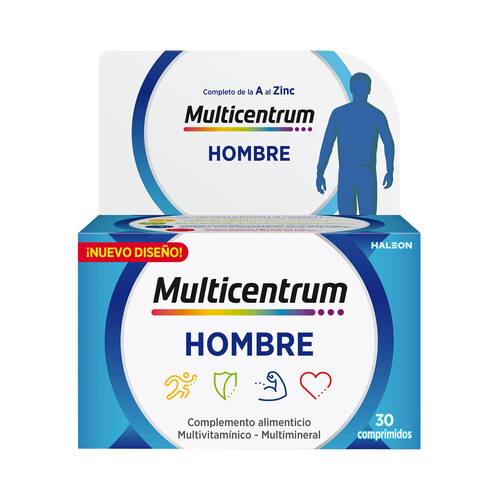 MULTICENTRUM Hombre Complemento nutricional específico para hombres 30 comprimidos.