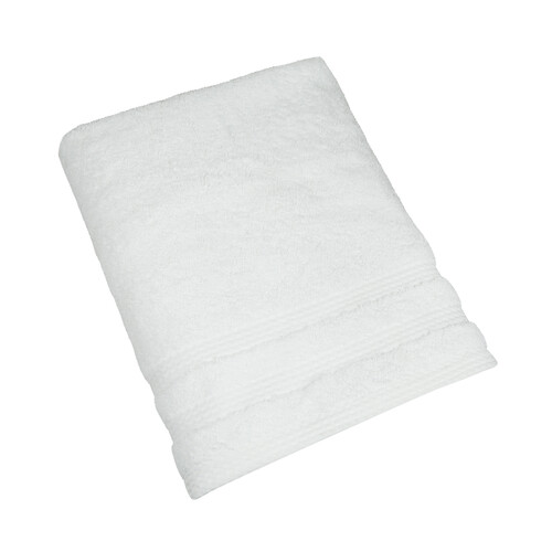 Toalla de ducha 100% algodón biológico color blanco liso, 540g/m² de densidad, ACTUEL