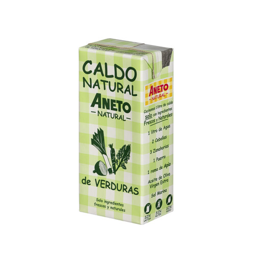 ANETO caldo de verduras natural ANETO 2 x 330 ml.