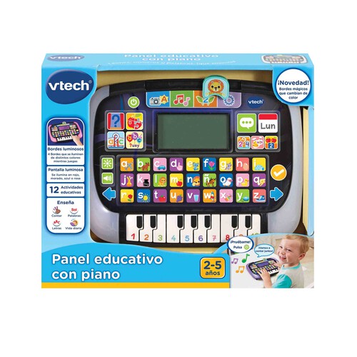 Panel educativo con piano Tablet infantil multi-app Juguete musical VTech. Edad recomendada desde 2-5 años