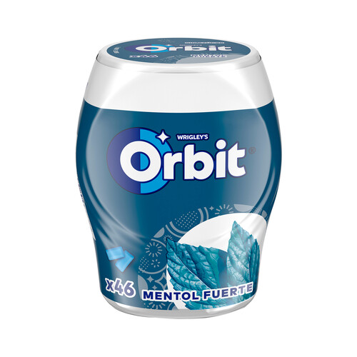 ORBIT Chicles sabor mentol fuerte, 46 uds, 64 g. 