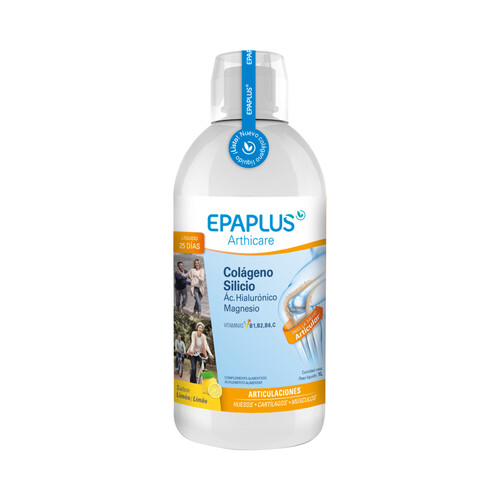 EPAPLUS Arthicare Complemento alimenticio a base de colageno, magnesio y ácido hialurónico, sabor limón 1 l.