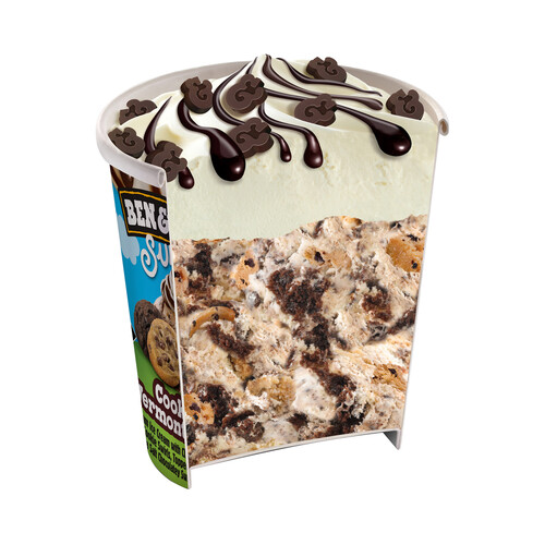 BEN & JERRY'S Tarrina de helado de nata con galletas y trocitos de chocolate sundae 427 ml.