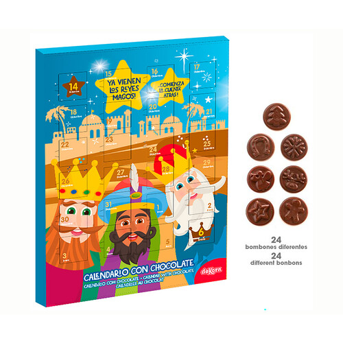 DEKORA Calendario con chocolate día de reyes magos