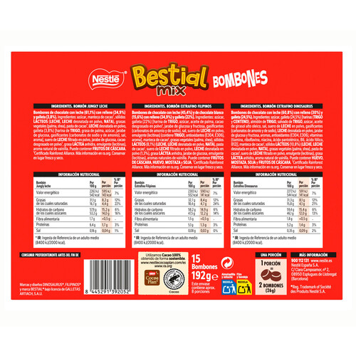 NESTLÉ Bombones bestial mix 192 gr.