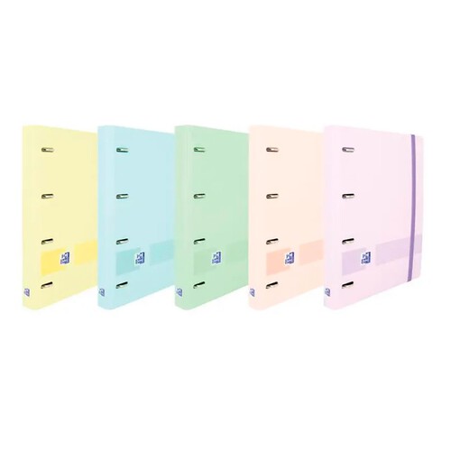 Carpeta OXFORD 4 anillas A5 europeanbinder, colores surtidos. 