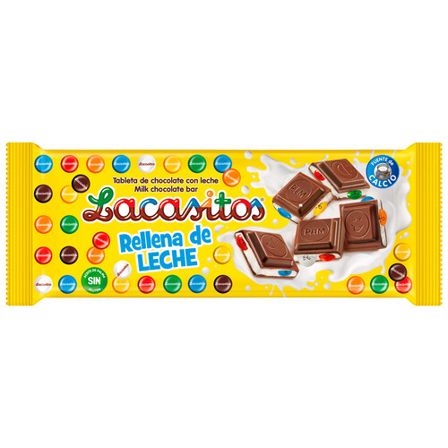 LACASITOS chocolate con leche relleno 100 g.