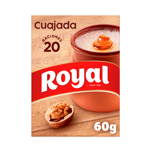 ROYAL Cuajada azucarada, postre en polvo ROYAL 60 g.