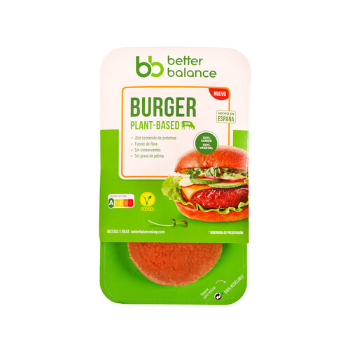 BETTER BALANCE Burger vegana (0% carne, 100% sabor)  200 g.