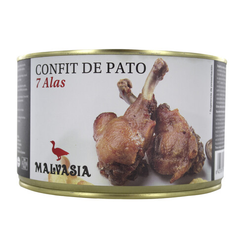 MALVASIA Confit de pato, 7 alas MALVASIA 700 g.