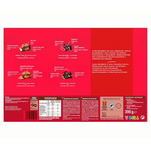 NESTLÉ Bombones caja roja creaciones 398 gr.