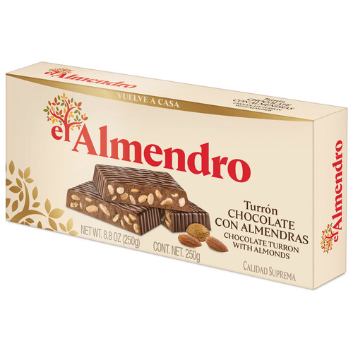 EL ALMENDRO Turrón de chocolate con almendras 250 g.