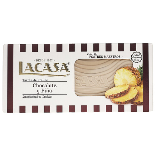 LACASA Turrón de chocolate y piña 225 g.