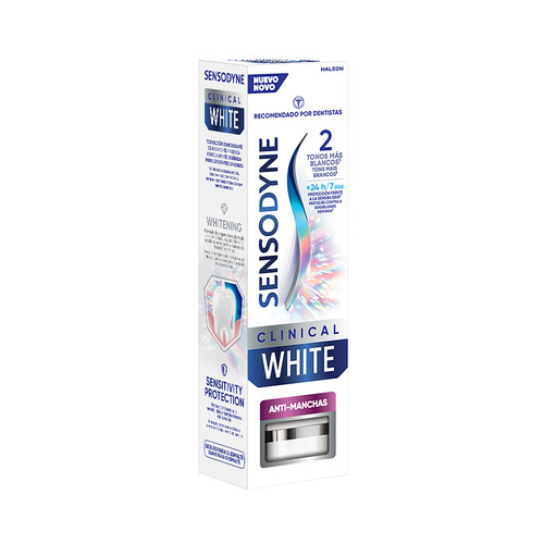 SENSODYNE Clinical white Pasta de diente blanqueante y anti-manchas 75 ml.