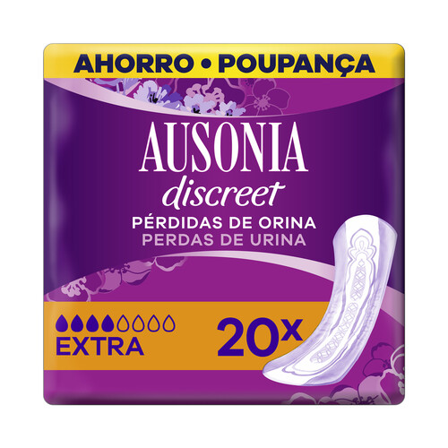 AUSONIA Compresas para pérdidas de orina severas AUSONIA Discreet 20 uds.