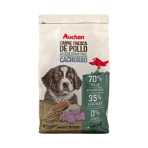 PRODUCTO ALCAMPO Grain free Alimento completo para cachorros a base de pollo 2 kg.