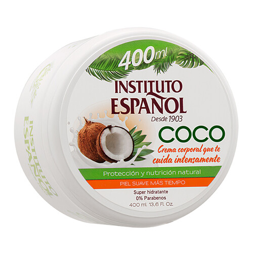 INSTITUTO ESPAÑOL Crema corporal super hidratante con leche de coco INSTITUTO ESPAÑOL 400 ml.