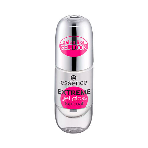 ESSENCE Extreme gel gloss  Top coat para un brillo extra en tus uñas, con sólo 1 capa.