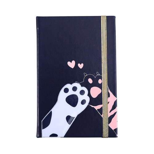 Cuaderno A6 de 96 hojas, 80gr, gatos, ALCAMPO.