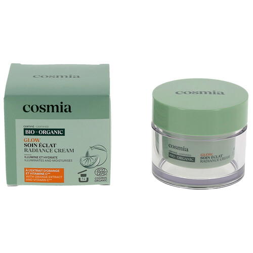 COSMIA Bio Crema facial iluminadora e hidratante con extracto de naranja ecológica y vitamina C 50 ml.