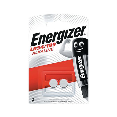 Pack de 2 pilas de botón alcalinas LR54, 189, 1,5V, ENERGIZER.