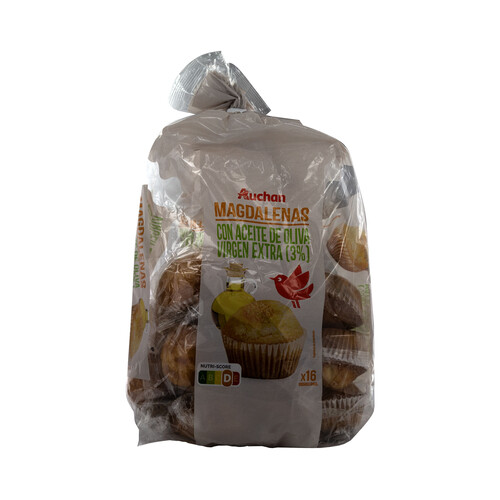 PRODUCTO ALCAMPO Magdalenas con un 3% de aceite de oliva virgen extra 600 g.