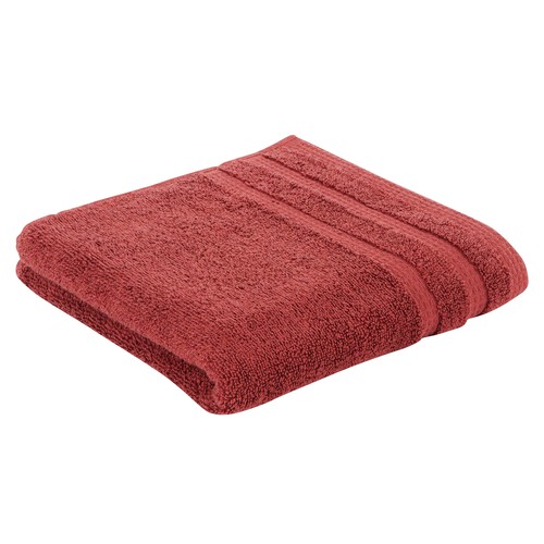 Toalla de baño de algodón bio color rojo, 540g/m², ACTUEL