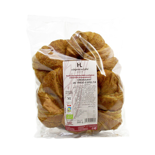 Croissants de trigo de espelta con mantequilla ecológicos EL HORNO DE LEÑA 300 g.