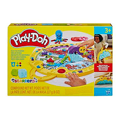 PLAY-DOH Set de juego portátil con 19 accesorios y alfombra de juego, a partir de 3 años.